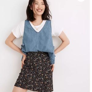 Madewell mini slip skirt in folkmagic print